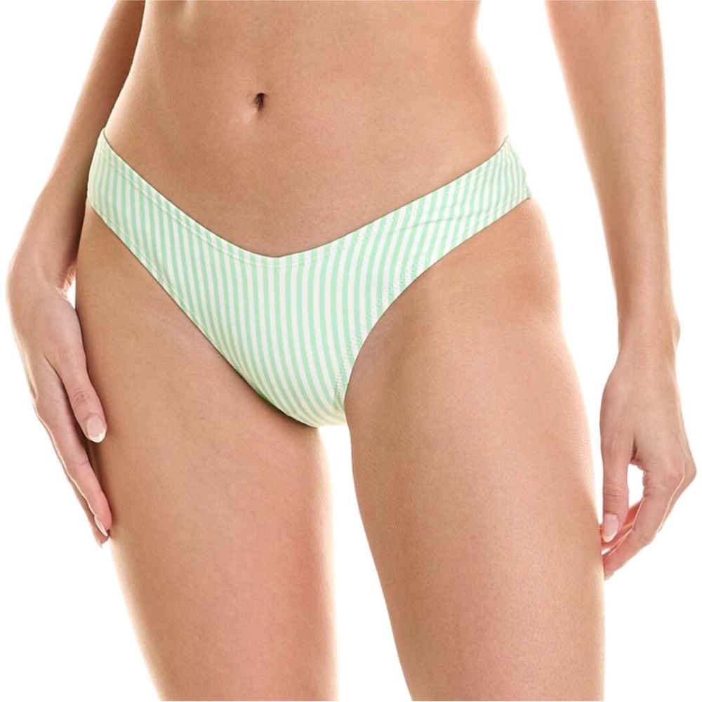 WeWoreWhat Delilah Bikini Bottom (mint/white) - Size L